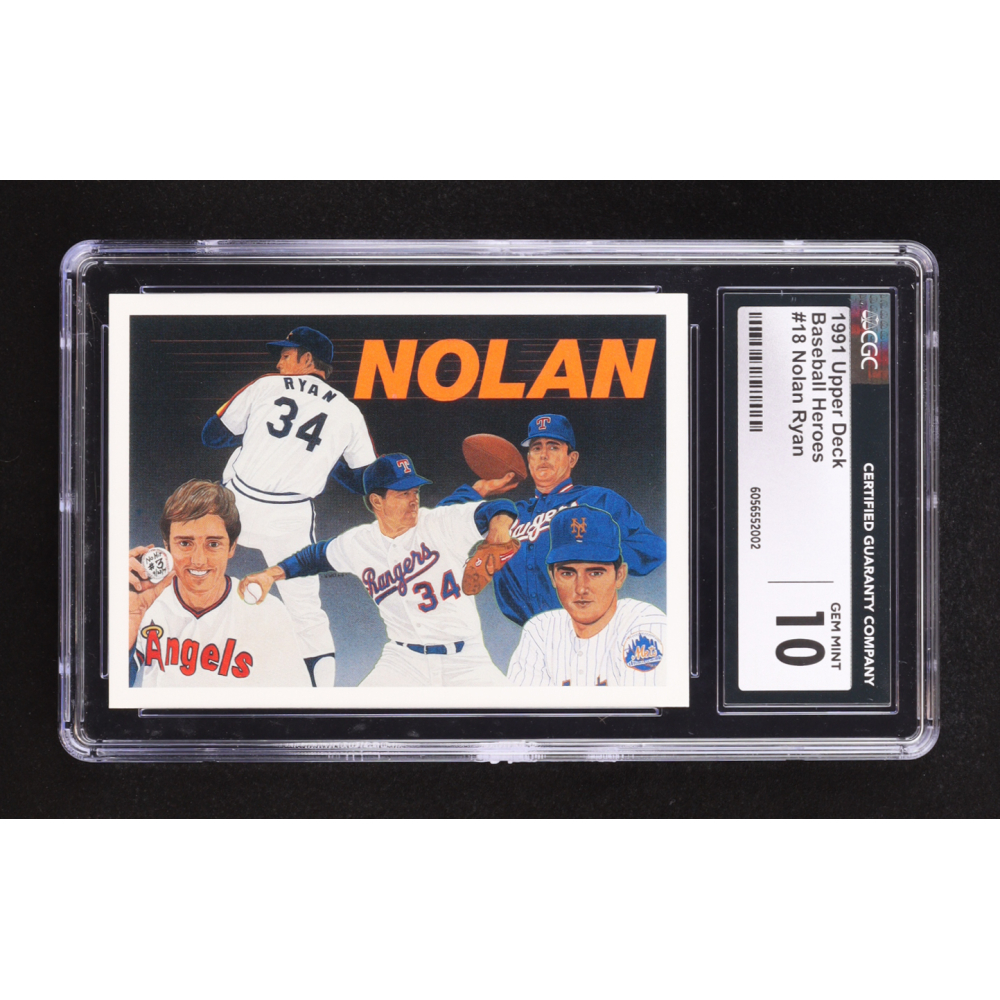 Nolan Ryan 1991 Upper Deck Ryan Heroes #18 (CGC 10) at PristineAuction.com