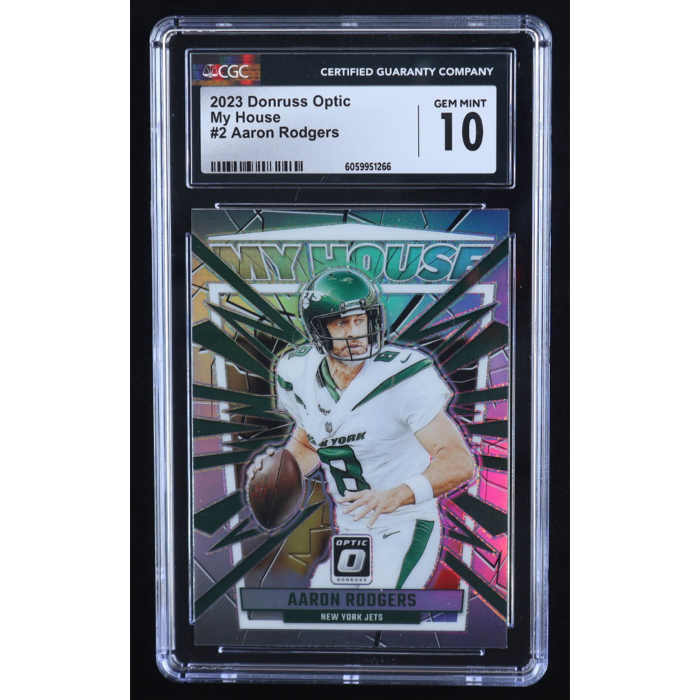 Aaron Rodgers 2023 Donruss Optic My House! #2 (CGC 10) at PristineAuction.com