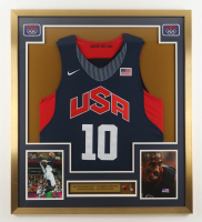 Kobe Bryant Custom Framed Jersey Display With China & London Olympics Pins & (2) Team Logo Patches at PristineAuction.com