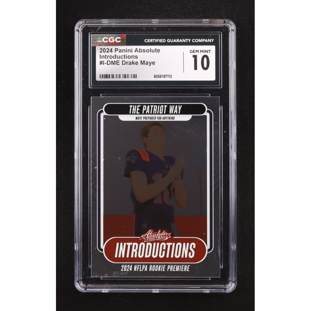 Drake Maye 2024 Absolute Introductions #19 RC (CGC 10) at PristineAuction.com