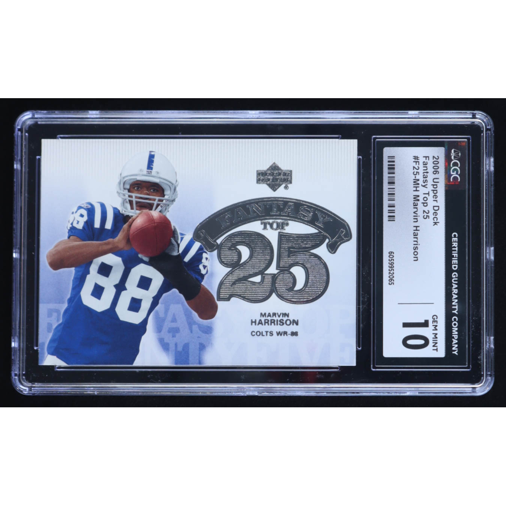 Marvin Harrison 2006 Upper Deck Fantasy Top 25 #F25MH (CGC 10) at PristineAuction.com