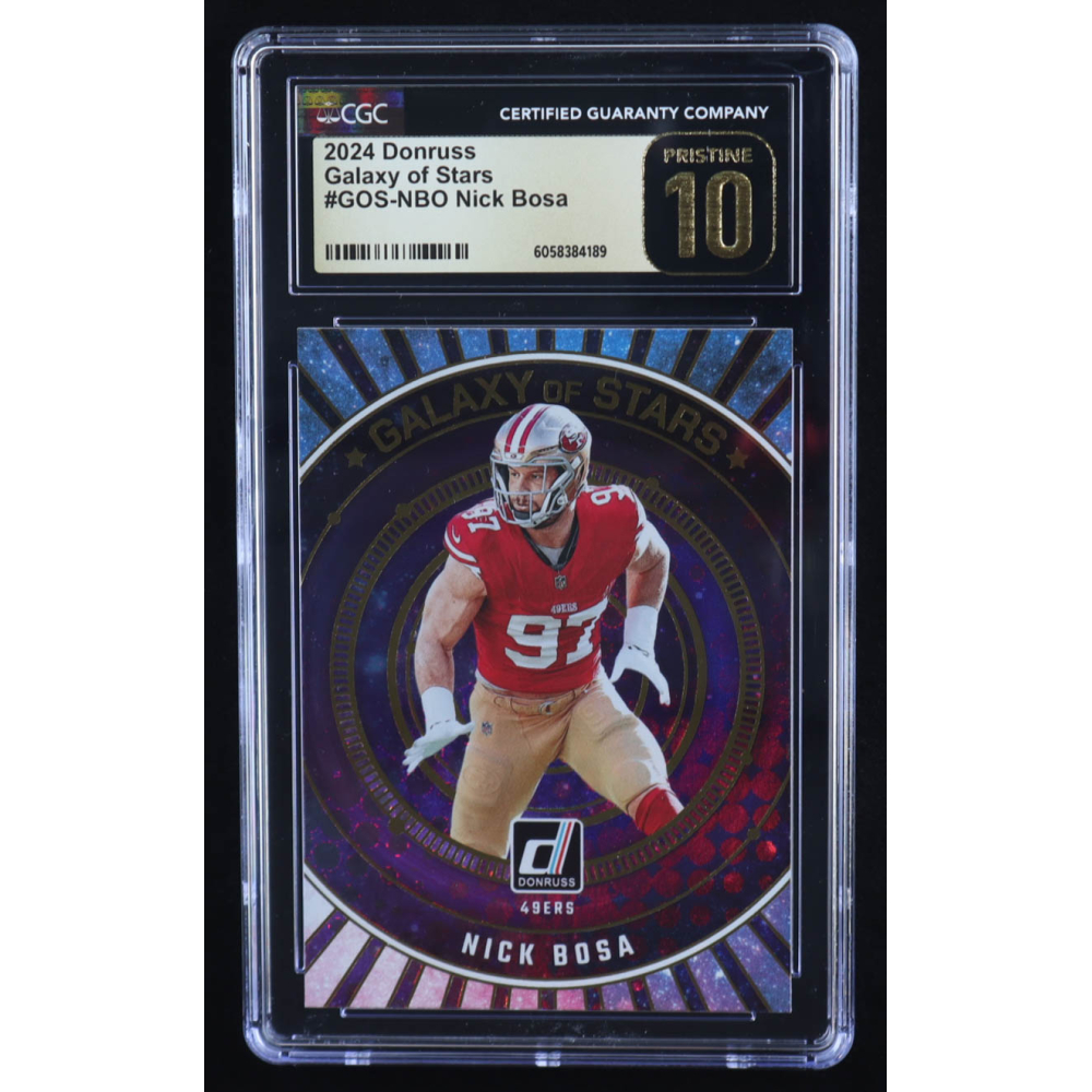 Nick Bosa 2024 Donruss Galaxy of Stars #13 (CGC 10 | Pristine Black Label) at PristineAuction.com