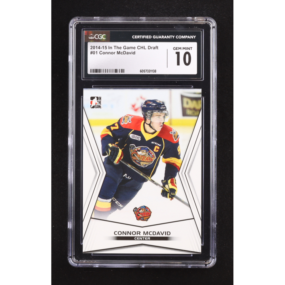 Connor McDavid 2014-15 In The Game CHL Draft #01 RC (CGC 10) at PristineAuction.com
