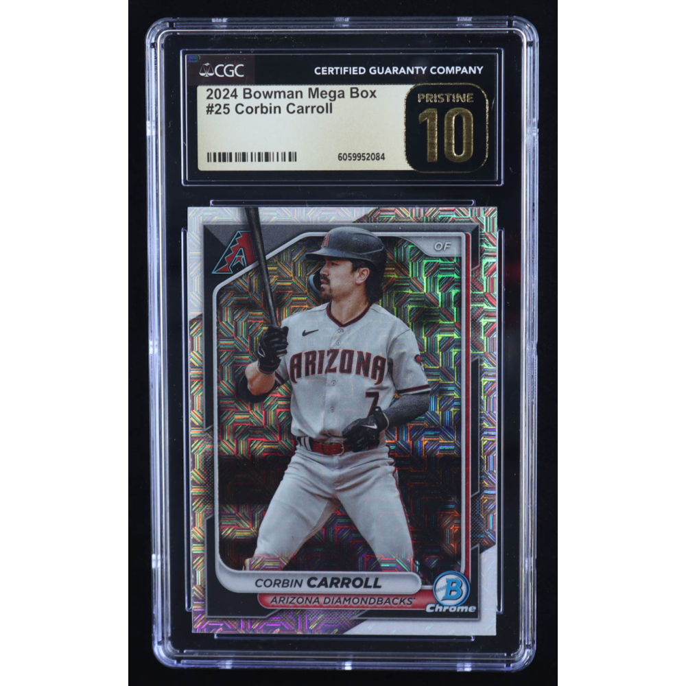 Corbin Carroll 2024 Bowman Chrome Bowman Mega Box #25 (CGC 10 | Pristine Black Label) at PristineAuction.com