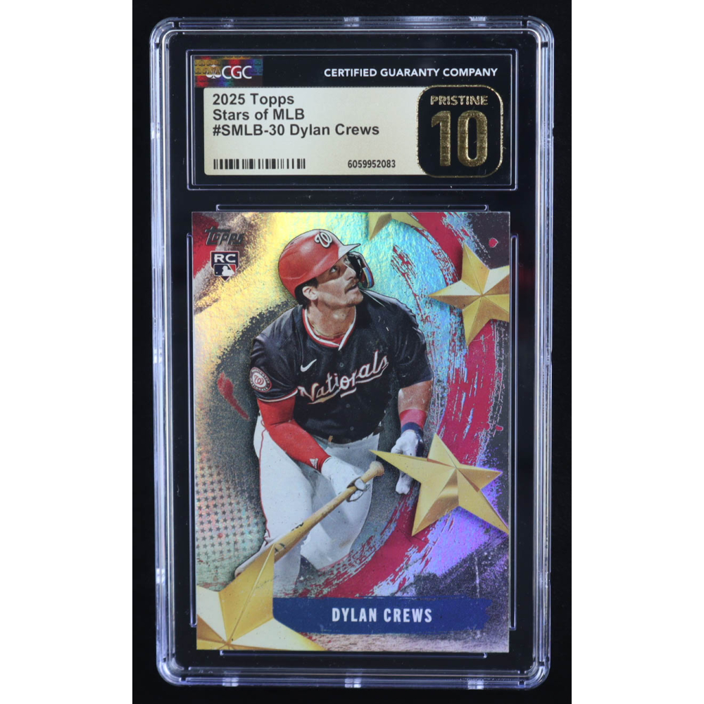 Dylan Crews 2025 Topps Stars of MLB #SMLB30 RC (CGC 10 | Pristine Black Label) at PristineAuction.com