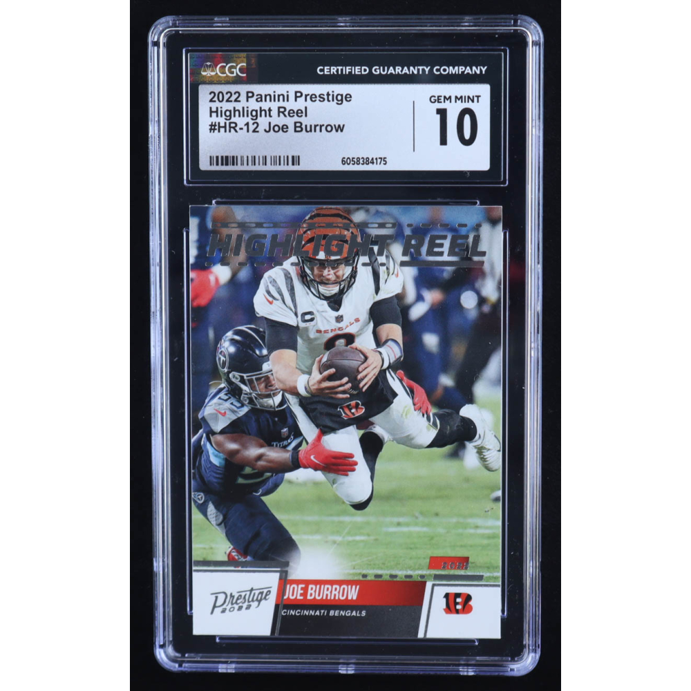 Joe Burrow 2022 Prestige Highlight Reel #12 (CGC 10) at PristineAuction.com