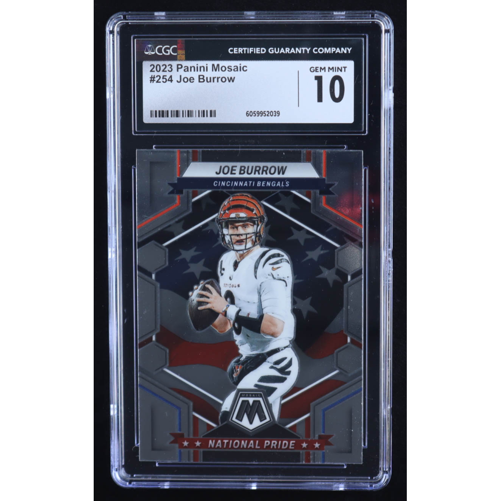 Joe Burrow 2023 Panini Mosaic #254 NP (CGC 10) at PristineAuction.com
