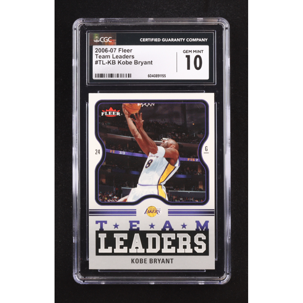 Kobe Bryant 2006-07 Fleer Team Leaders #KB (CGC 10) at PristineAuction.com
