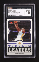 Kobe Bryant 2006-07 Fleer Team Leaders #KB (CGC 10) at PristineAuction.com