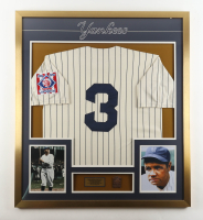 Babe Ruth Custom Framed Jersey Display With HOF Plaque Pin (2) at PristineAuction.com