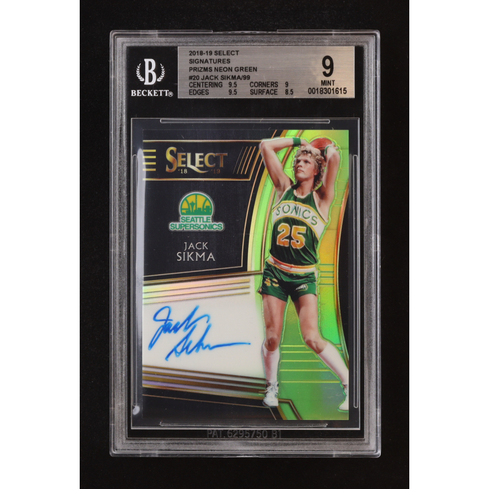 Jack Sikma 2018-19 Select Signatures Prizms Neon Green #20 #24/99 (BGS 9) at PristineAuction.com