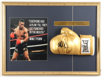 Mike Tyson Signed "Everyone Has A Plan..." Custom Framed Print Display with Everlast Golden Glove (Tyson) at PristineAuction.com