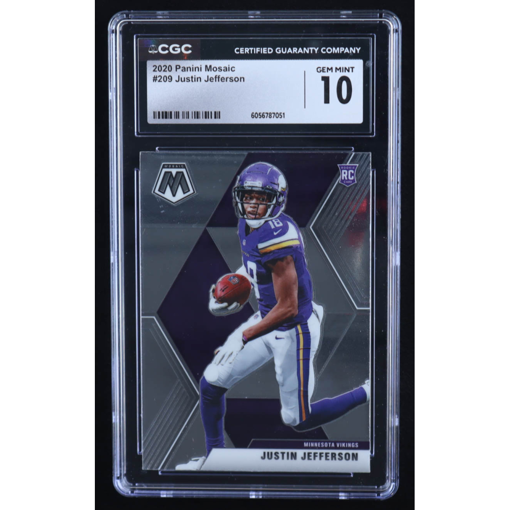 Justin Jefferson 2020 Panini Mosaic #209 RC (CGC 10) at PristineAuction.com