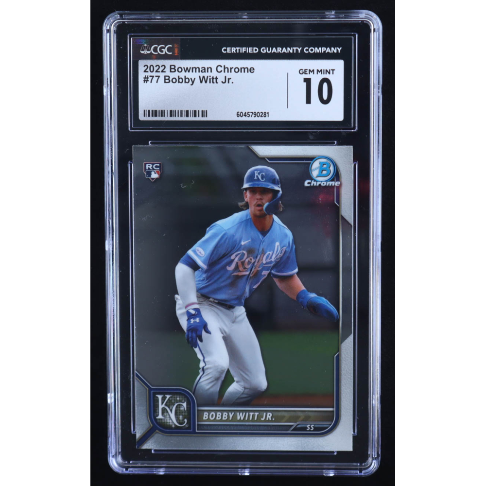 Bobby Witt Jr. 2022 Bowman Chrome #77 RC (CGC 10) at PristineAuction.com