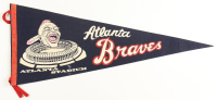 Vintage 1965 Atlanta Braves Felt Pennant Flag at PristineAuction.com