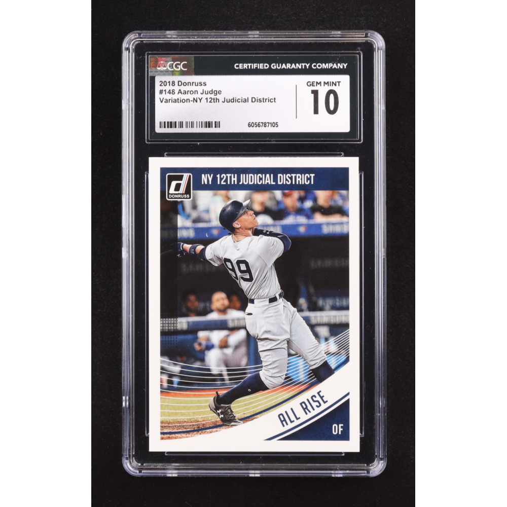 Aaron Judge 2018 Donruss Variations NY 12th Judicial District #148A (CGC 10) at PristineAuction.com