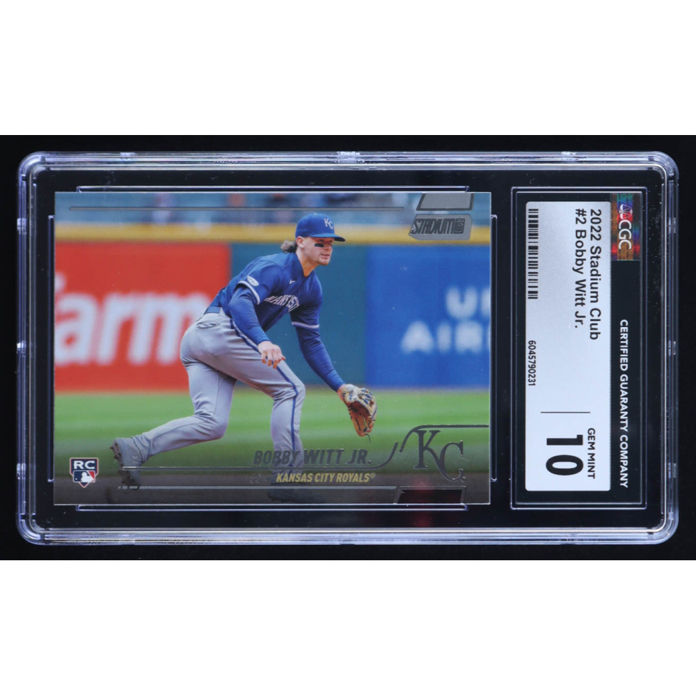 Bobby Witt Jr. 2022 Stadium Club #2 RC (CGC 10) at PristineAuction.com