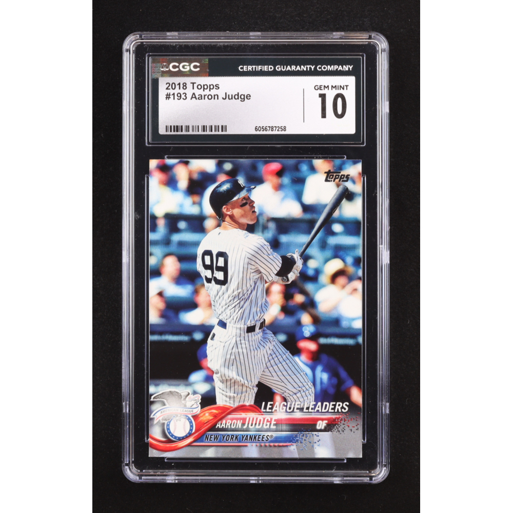 Aaron Judge 2018 Topps #193 (CGC 10) at PristineAuction.com