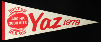 Vintage 1979 Carl Yastrzemski 3000 Hit Boston Red Sox Felt Pennant Flag at PristineAuction.com
