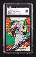 Peyton Manning 2020 Panini Mosaic Will to Win Mosaic Green #16 (CGC 10) at PristineAuction.com