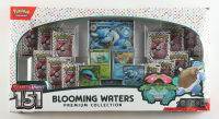 2025 Pokemon TCG Scarlet & Violet 151: Blooming Waters Premium Collection with (12) Booster Packs at PristineAuction.com