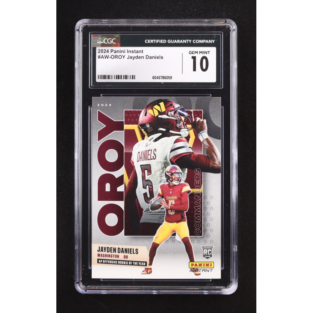 Jayden Daniels 2024 Panini Instant #AW-ROY RC (CGC 10) at PristineAuction.com