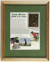 Tiger Woods Custom Framed Photo Display with 23kt Gold Trading Card & Masters Article at PristineAuction.com