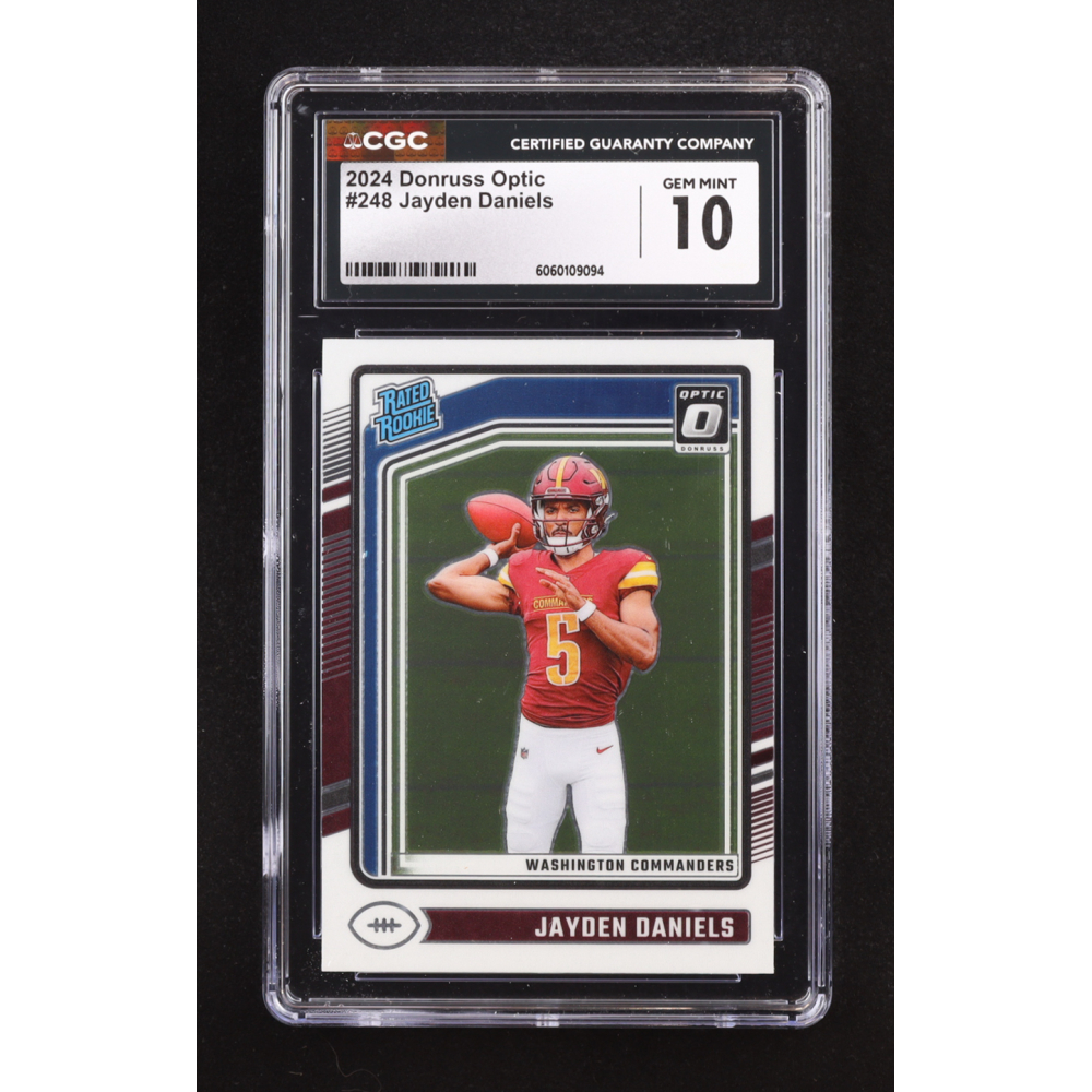 Jayden Daniels 2024 Donruss Optic #248 RC (CGC 10) at PristineAuction.com
