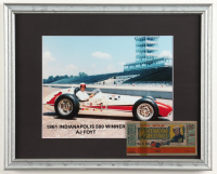 AJ Foyt Custom Framed 1961 Indianapolis 500 Winner Photo Display with 500 Ticket at PristineAuction.com