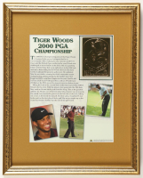 Tiger Woods Custom Framed Photo Display with 23kt Gold Trading Card & Masters Article at PristineAuction.com