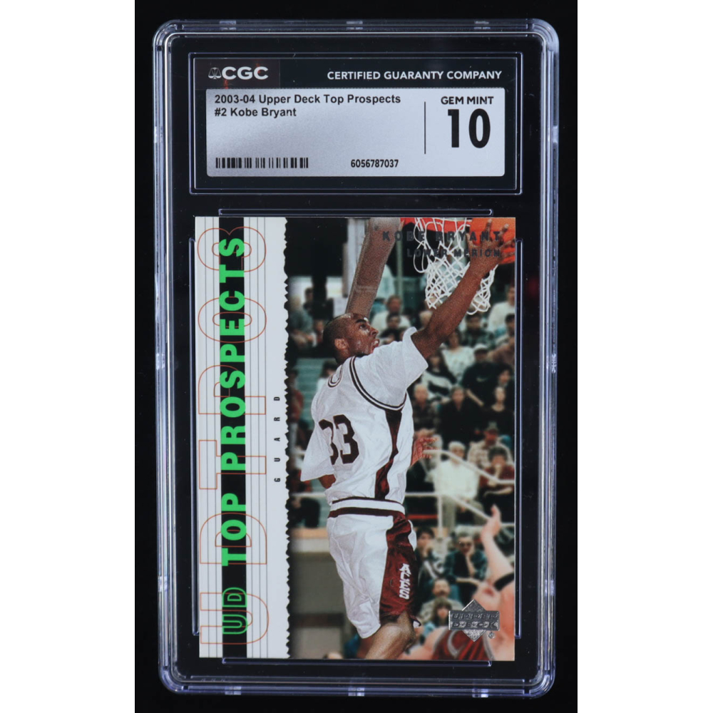 Kobe Bryant 2003-04 UD Top Prospects #2 (CGC 10) at PristineAuction.com