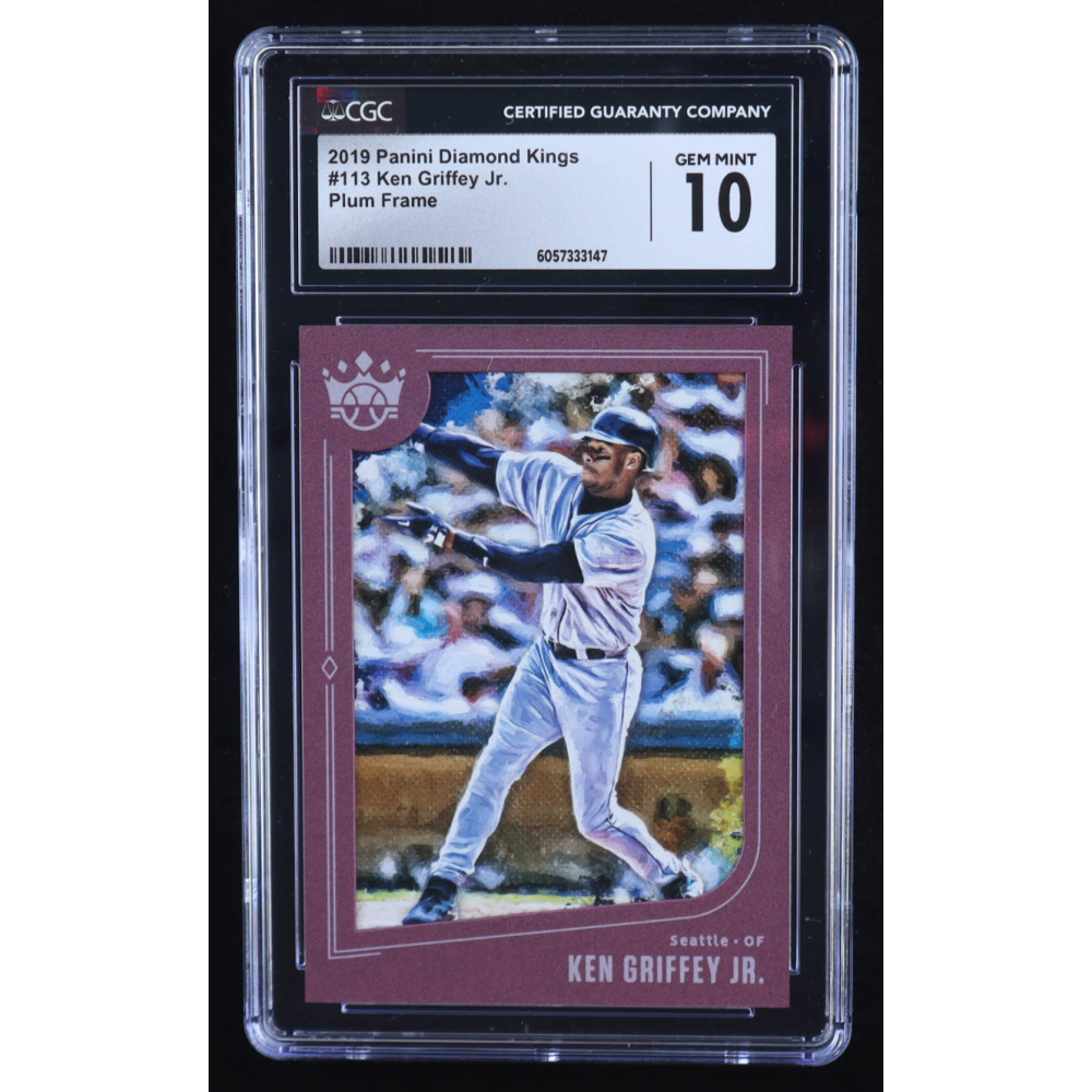 Ken Griffey Jr. 2019 Diamond Kings Plum Frame #113 SP (CGC 10) at PristineAuction.com