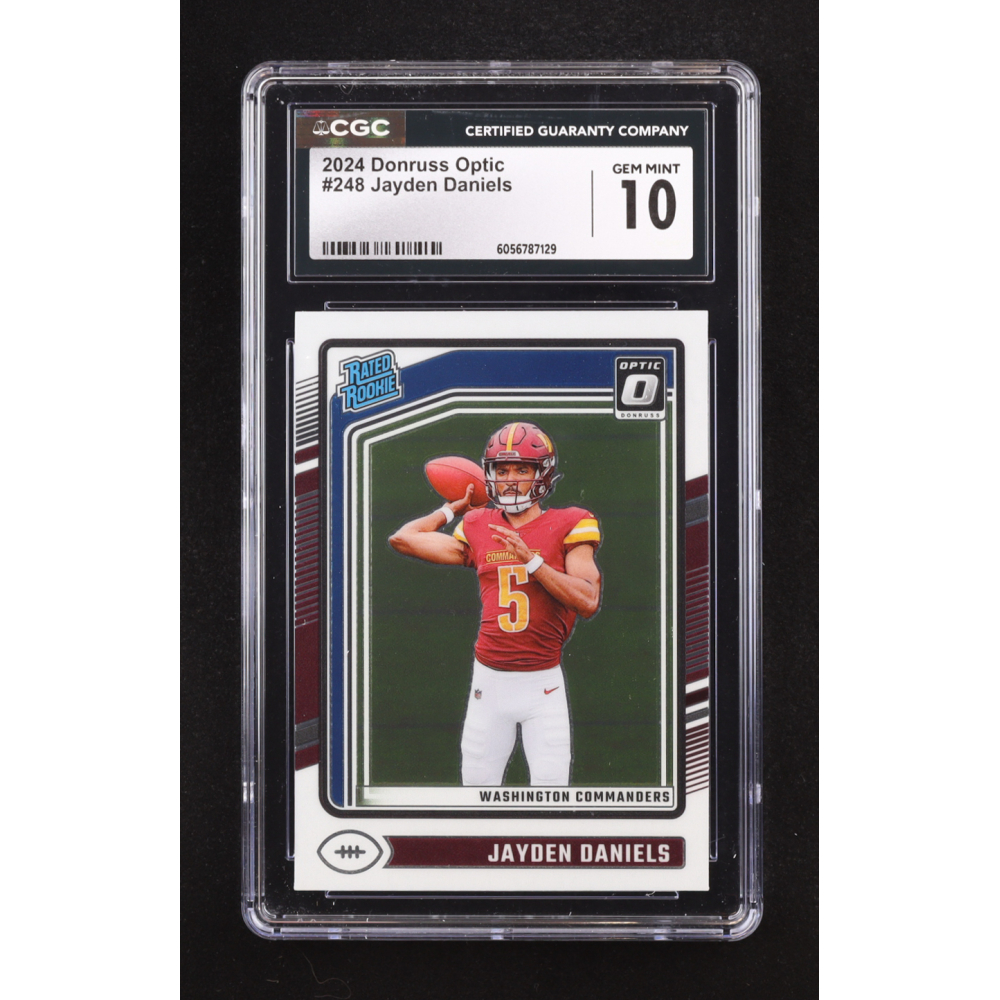 Jayden Daniels 2024 Donruss Optic #248 RC (CGC 10) at PristineAuction.com