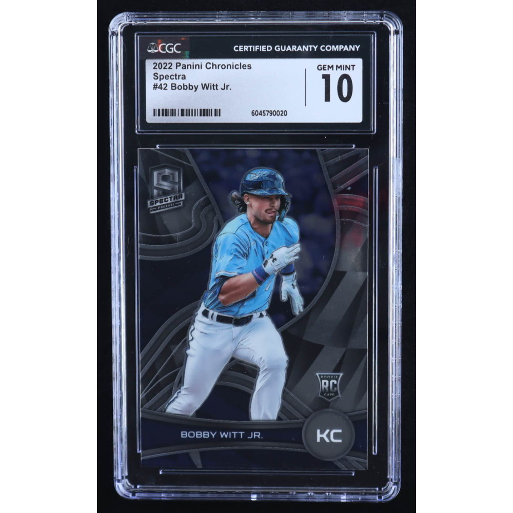 Bobby Witt Jr. 2022 Panini Chronicles Spectra #42 RC (CGC 10) at PristineAuction.com