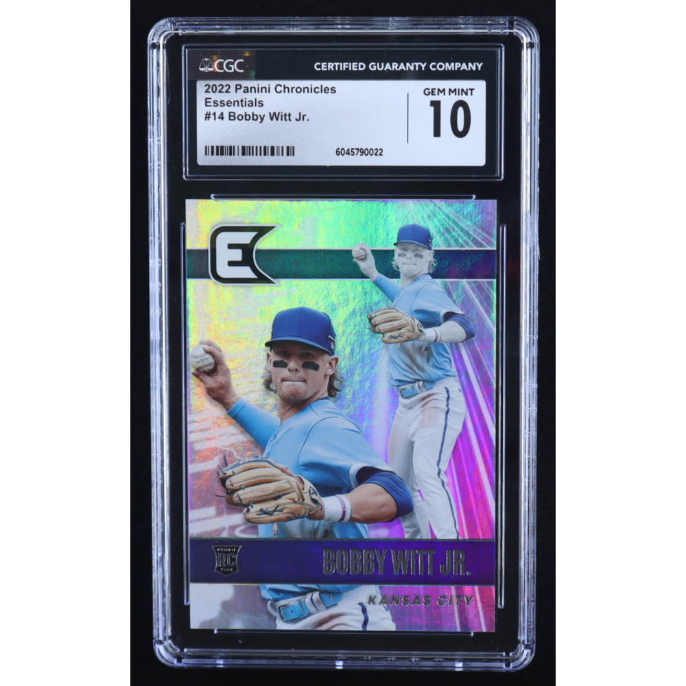 Bobby Witt Jr. 2022 Panini Chronicles Essentials #14 RC (CGC 10) at PristineAuction.com