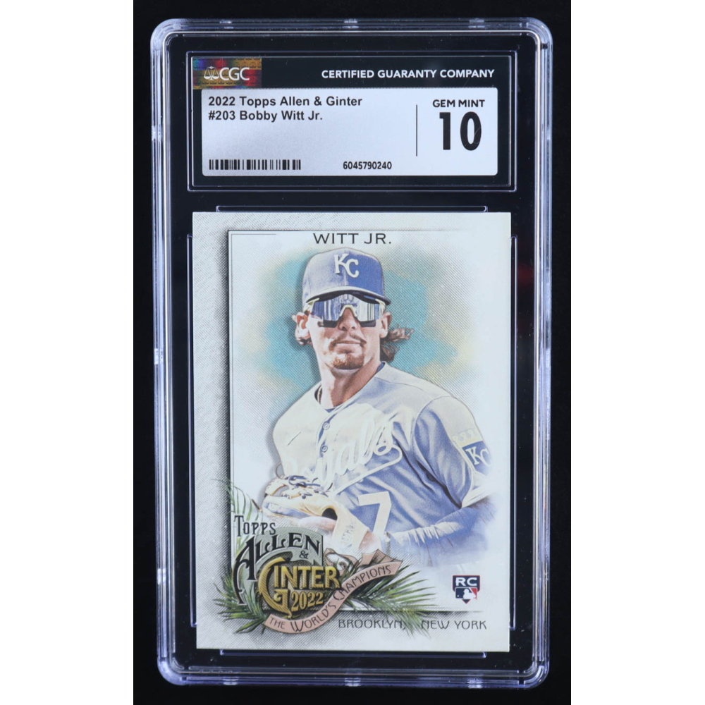 Bobby Witt Jr. 2022 Topps Allen and Ginter #203 RC (CGC 10) at PristineAuction.com