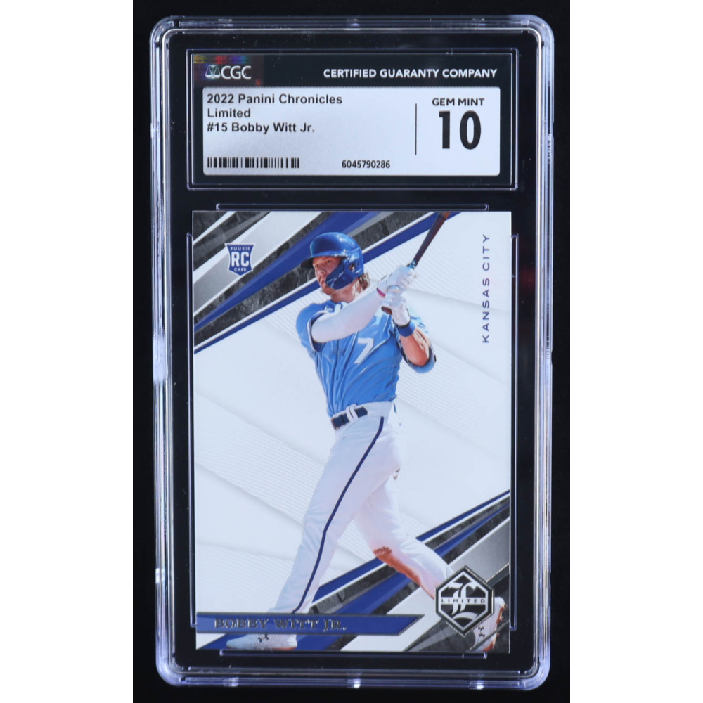 Bobby Witt Jr. 2022 Panini Chronicles Limited #15 RC (CGC 10) at PristineAuction.com
