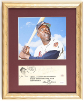 Hank Aaron Signed Atlanta Braves Ticket Order Form Custom Framed Photo Display (JSA & PSA) at PristineAuction.com