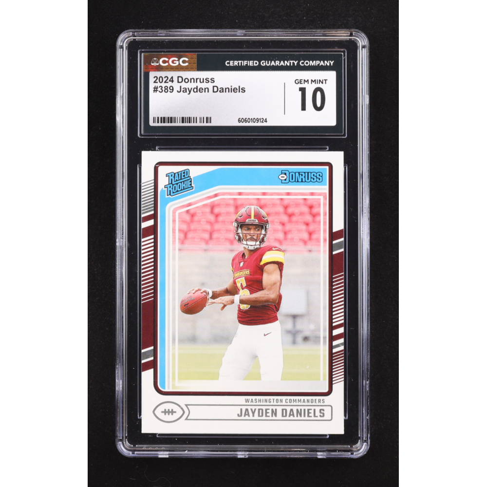 Jayden Daniels 2024 Donruss Rated Rookie #389 RC (CGC 10) at PristineAuction.com