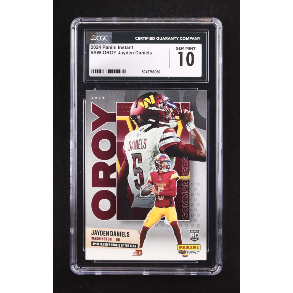 Jayden Daniels 2024 Panini Instant #AW-ROY RC (CGC 10) at PristineAuction.com