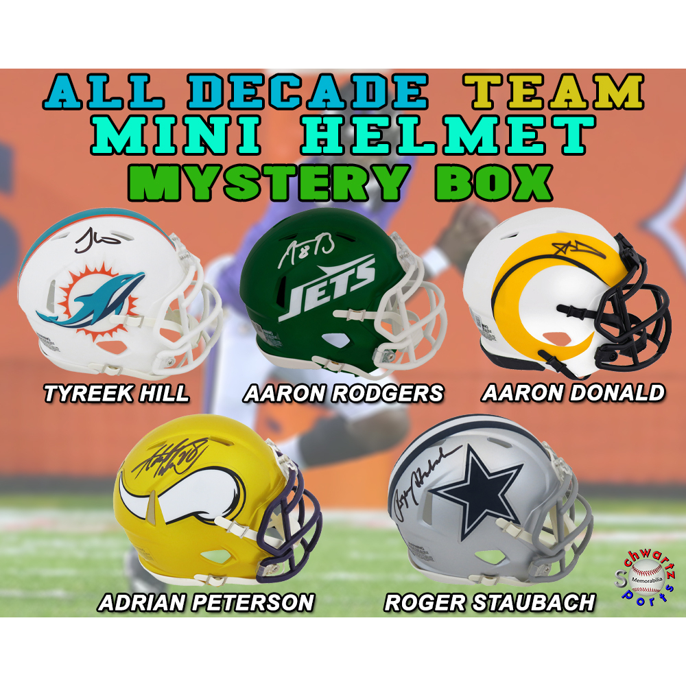 All-Decade Team Football Mini Helmet Signed Mystery Box – Series 12 (Limited to 100) - Schwartz Sports at PristineAuction.com