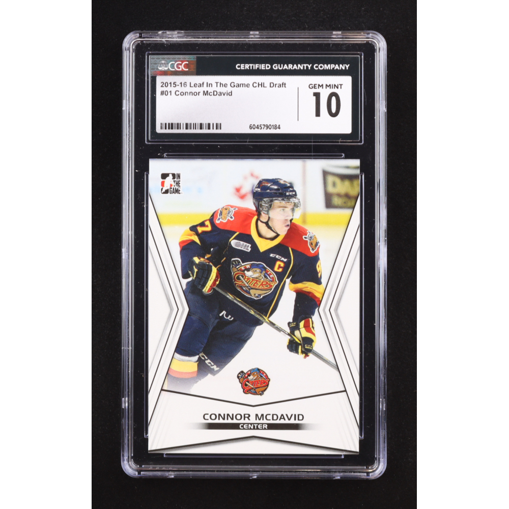 Connor McDavid 2015 In The Game CHL Draft #01 RC (CGC 10) at PristineAuction.com