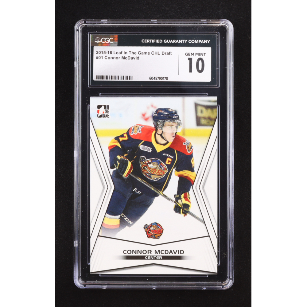 Connor McDavid 2015 In The Game CHL Draft #01 RC (CGC 10) at PristineAuction.com