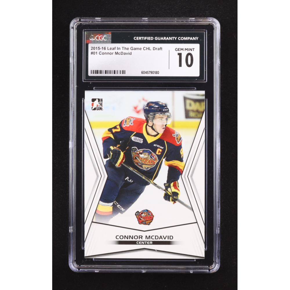 Connor McDavid 2015 In The Game CHL Draft #01 RC (CGC 10) at PristineAuction.com