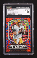 Brett Favre 2020 Panini Mosaic Old School Mosaic Reactive Blue #15 #84/99 (CGC 10) at PristineAuction.com