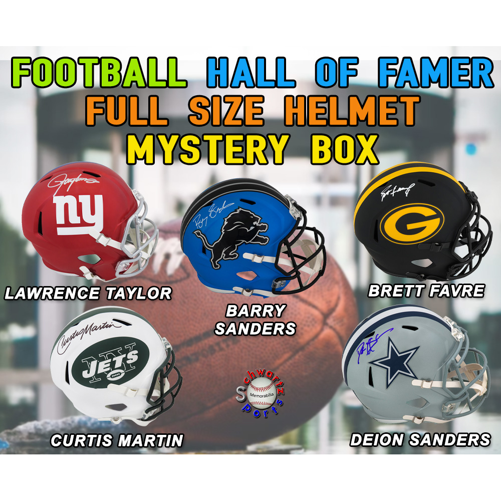 Football HALL OF FAMER Signed Full Size Helmet Mystery Box Series 24 (Limited to 125) – Schwartz Sports at PristineAuction.com