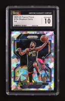 Stephen Curry 2021-22 Panini Prizm Prizms Ice #154 (CGC 10) at PristineAuction.com