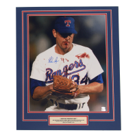 Nolan Ryan Signed Rangers Custom Matted Photo 20x24 (AIV & Ryan) at PristineAuction.com