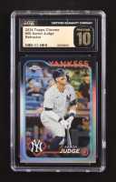Aaron Judge 2024 Topps Chrome Refractors #50 (CGC 10 | Pristine Black Label) at PristineAuction.com