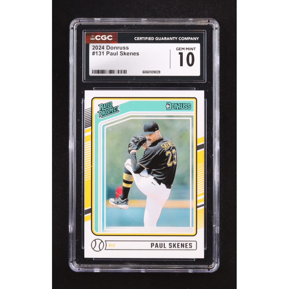 Paul Skenes 2024 Donruss Rated Prospect #131 RC (CGC 10) at PristineAuction.com